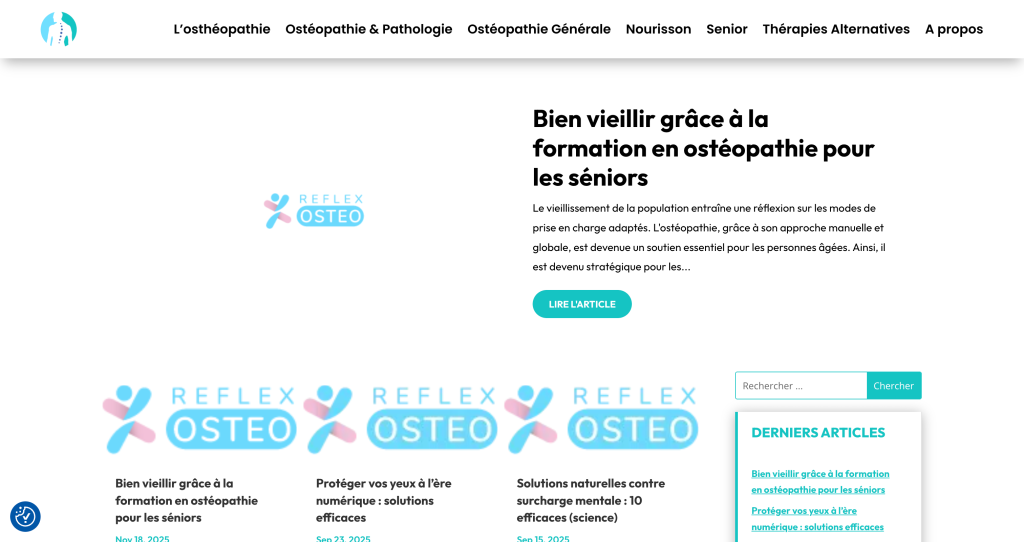 capture d'écran du site berger-osteopathe.fr