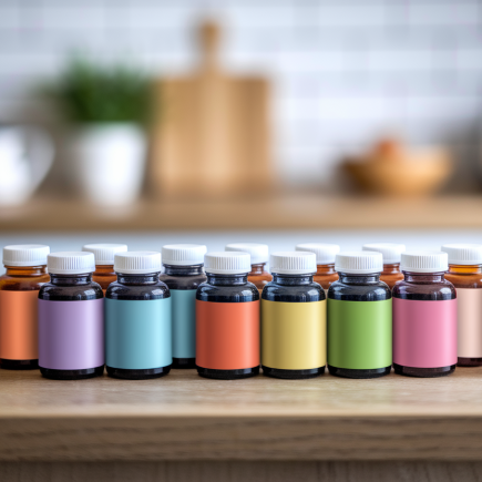 bouteilles-complements-colorees-comptoir