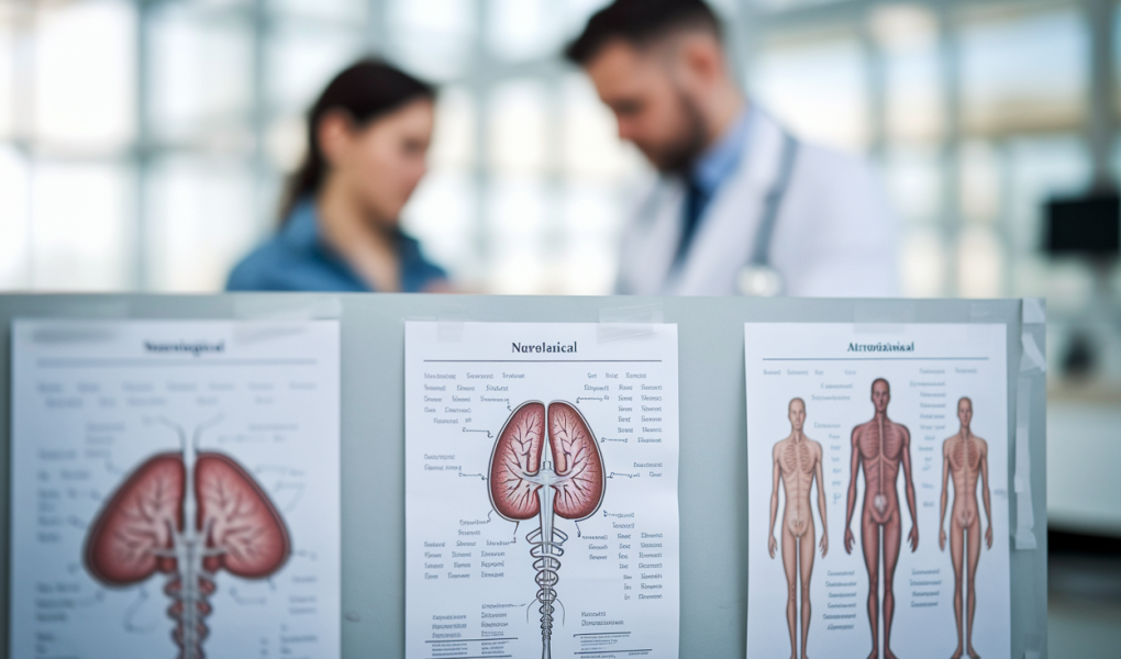 diagrammes-neurologiques-bureau-medical-flou