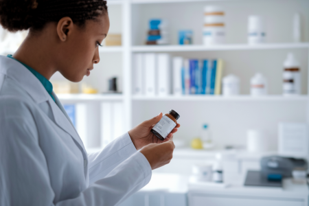 professionnel-sante-blouse-blanche-bouteille