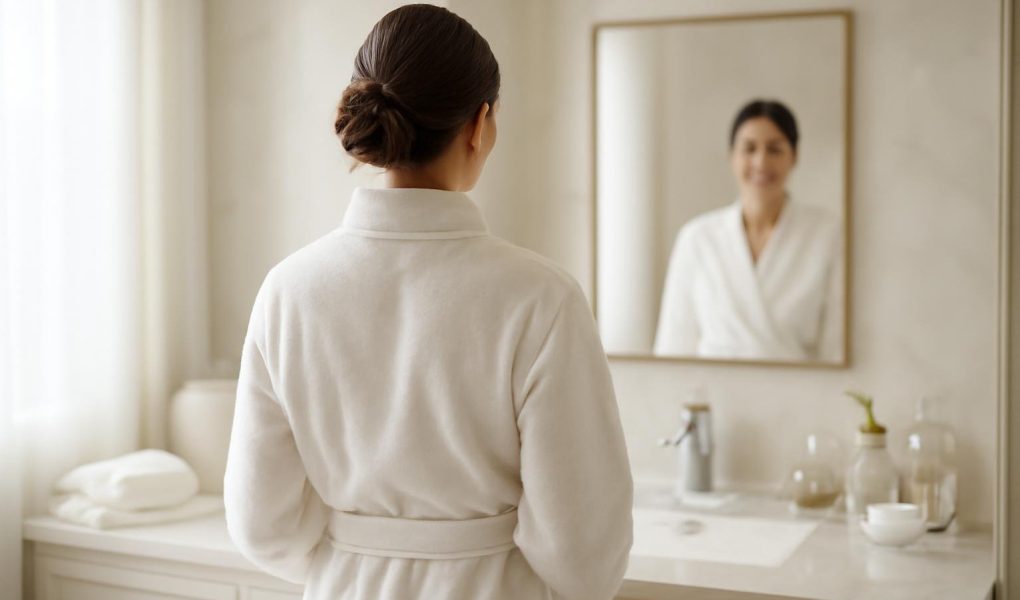 femme-peignoir-miroir-salle-de-bain