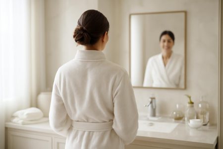 femme-peignoir-miroir-salle-de-bain
