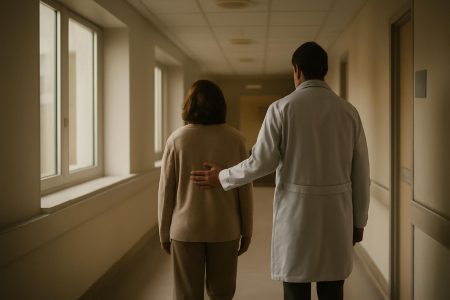 couloir-hopital-personne-sante-lumiere