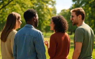 groupe-personnes-parc-discussion-animée