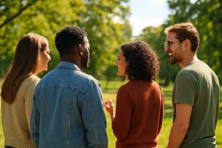 groupe-personnes-parc-discussion-animée