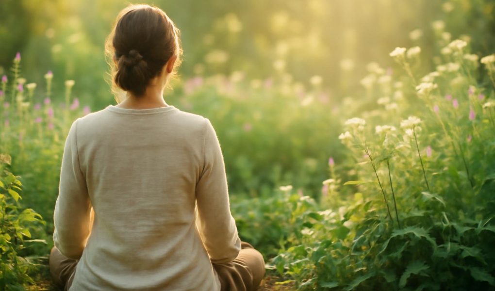personne-jardin-plantes-medicinales-soleil