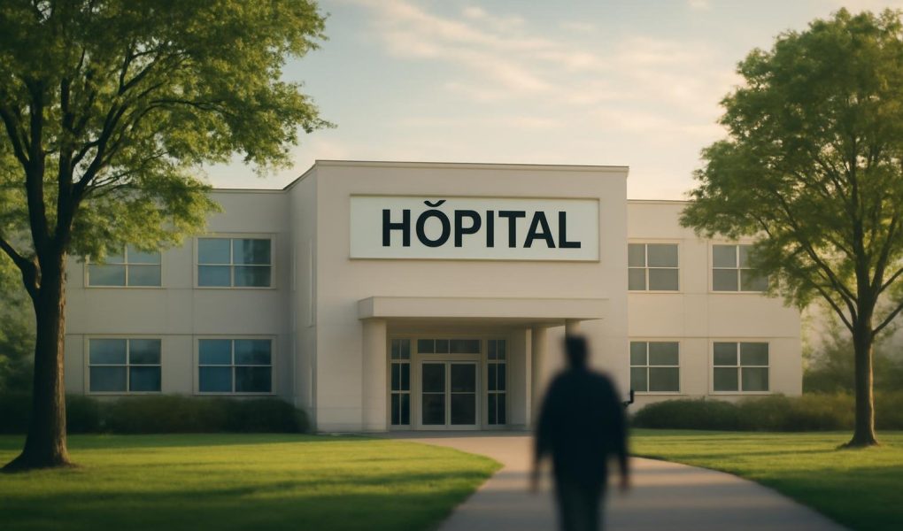 hopital-exterieur-arbres-ciel-serein