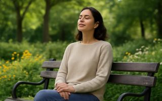 personne-banc-arbres-fleurs