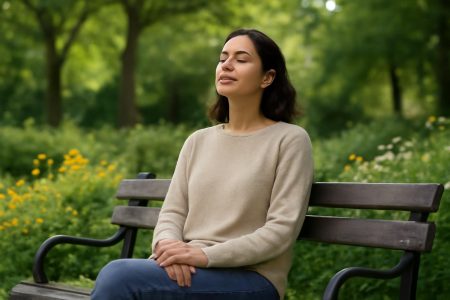 personne-banc-arbres-fleurs