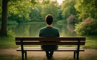 personne-banc-parc-lac-arbres