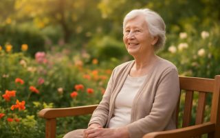 personne-agee-banc-jardin-fleurs