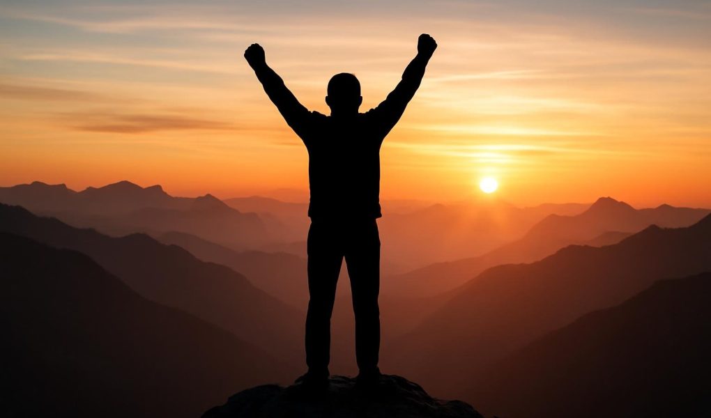 personne-sommet-montagne-lever-soleil